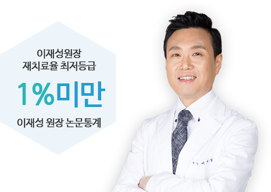 이재성원장 재치료율 최저등급 1%미만 이재성 원장 논문통계